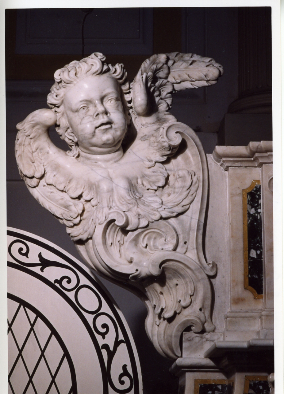 cherubino capoaltare (scultura) - bottega napoletana (metà sec. XVIII)