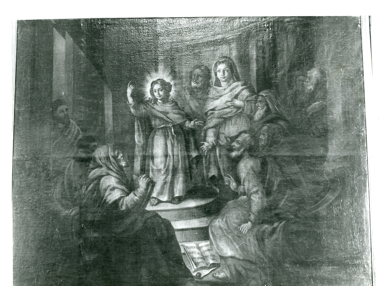 disputa di Gesù con i dottori nel tempio (dipinto) di Adamo Giuseppe, Adamo Carlo (sec. XVIII)