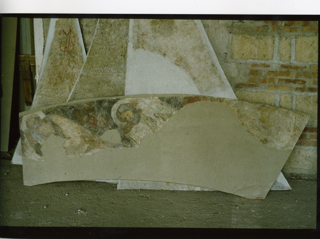 santi con cartigli (dipinto, frammento) di Maestro Delle Storie Di San Ladislao (primo quarto sec. XV)