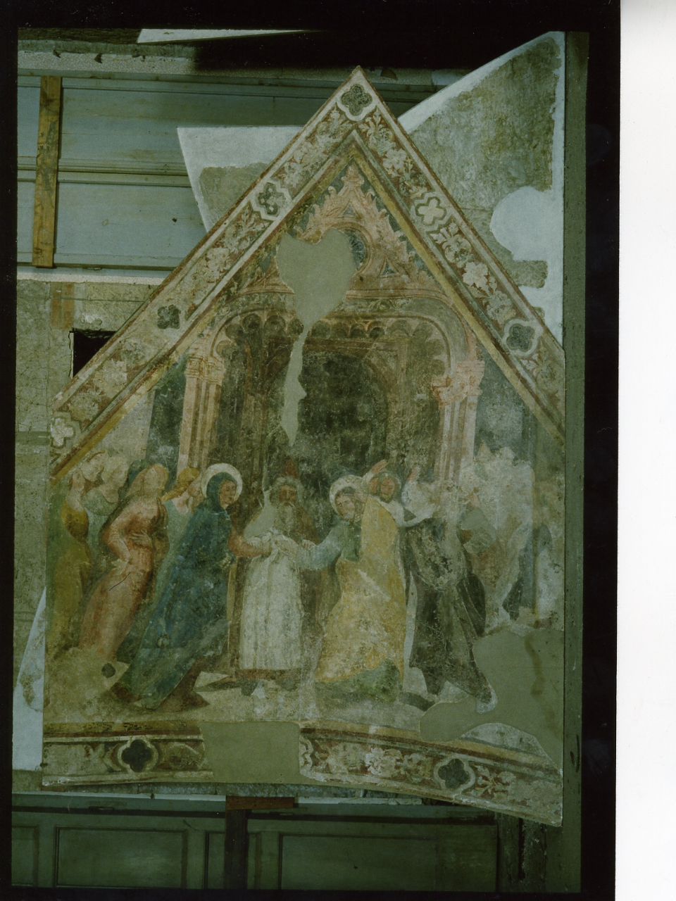 Sposalizio di Maria Vergine (dipinto, frammento) di Maestro Delle Storie Di San Ladislao (primo quarto sec. XV)