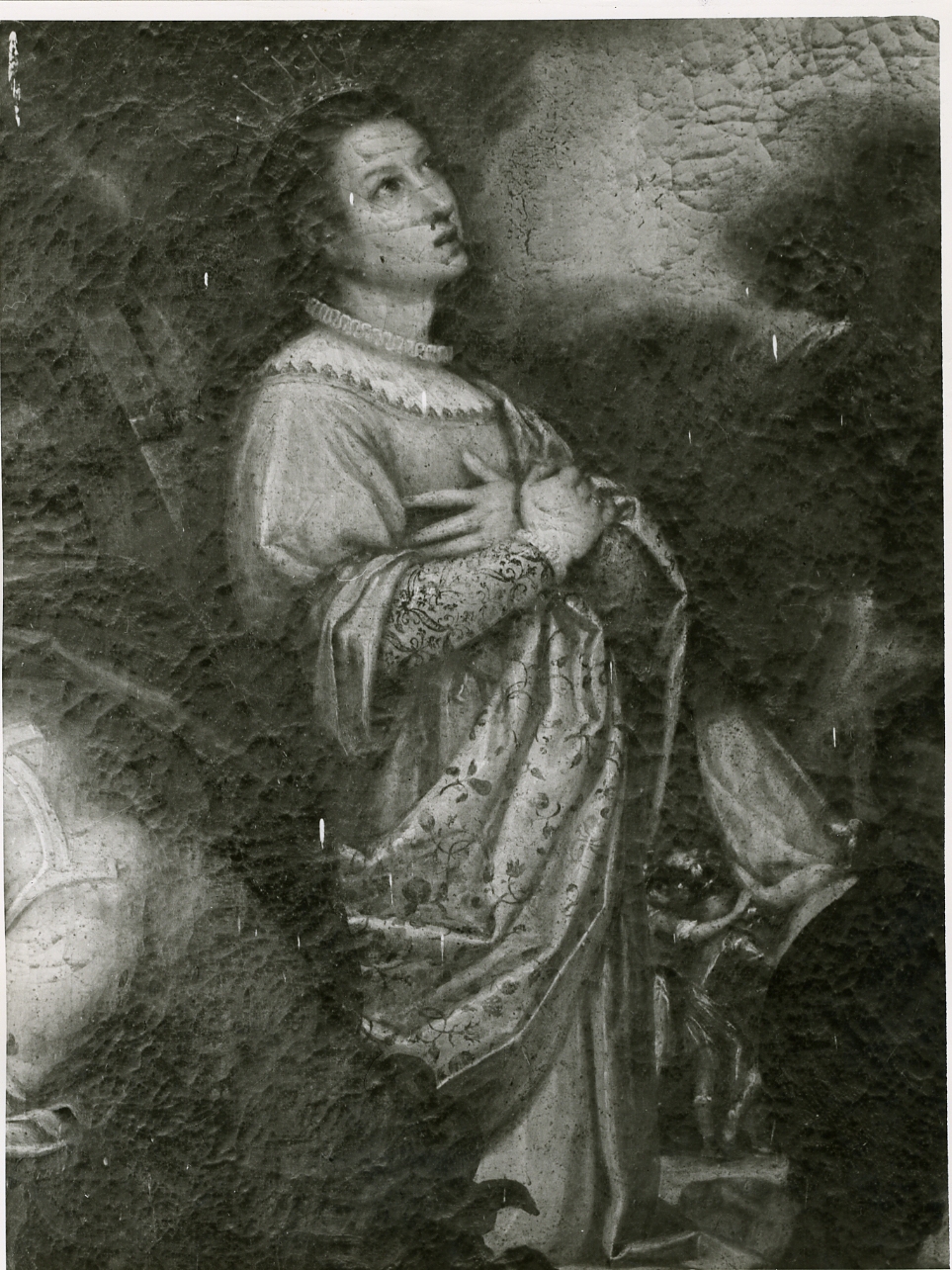 SANTA CATERINA D'ALESSANDRIA (DIPINTO) - AMBITO NAPOLETANO (Seconda metà Sec. XVI)