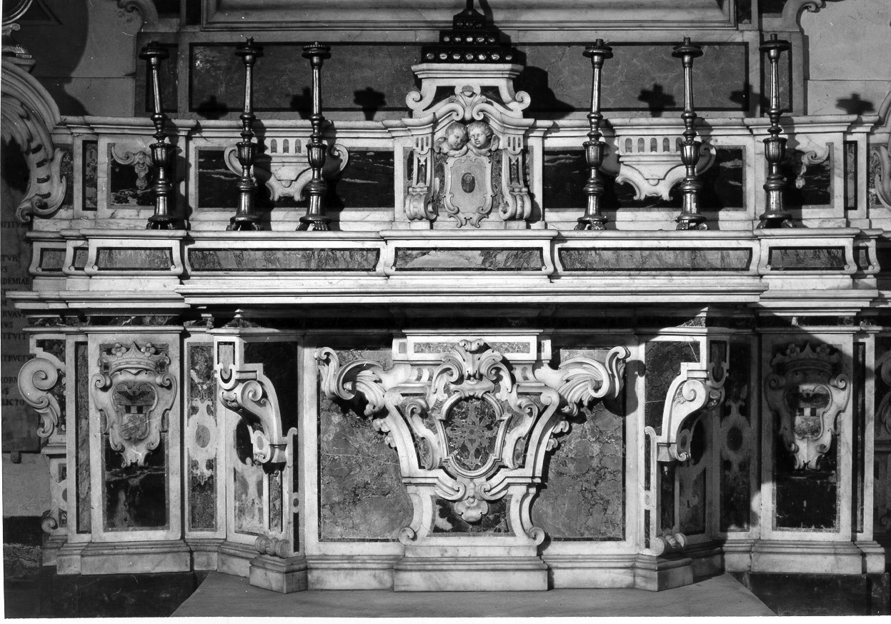 altare, elemento d'insieme - bottega napoletana (metà sec. XVIII)