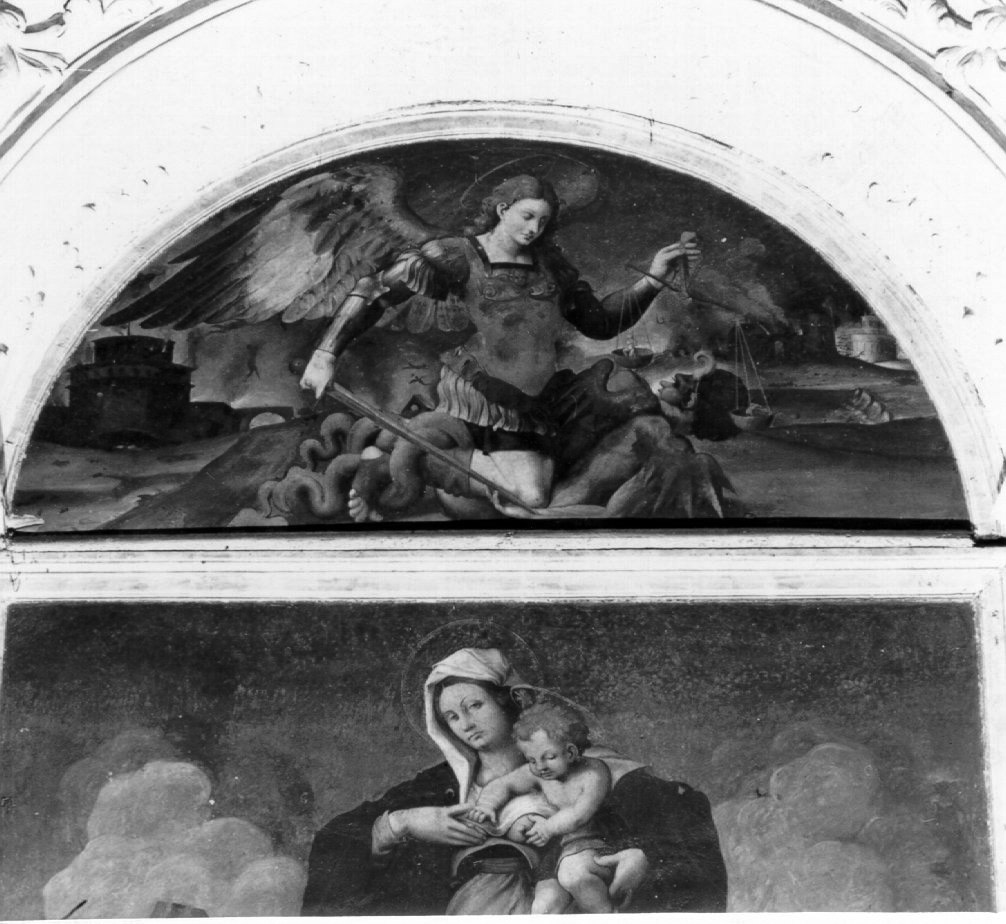 San Michele Arcangelo (dipinto, elemento d'insieme) di Cardisco Marco detto Marco Calabrese (sec. XVI)