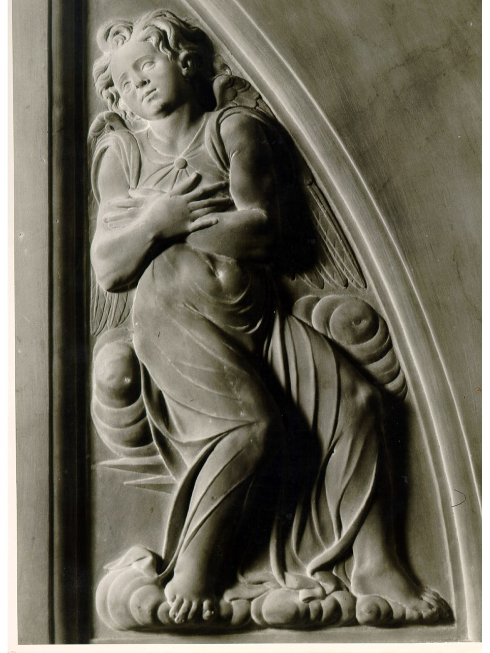 angelo orante (rilievo) - bottega napoletana (sec. XVII)