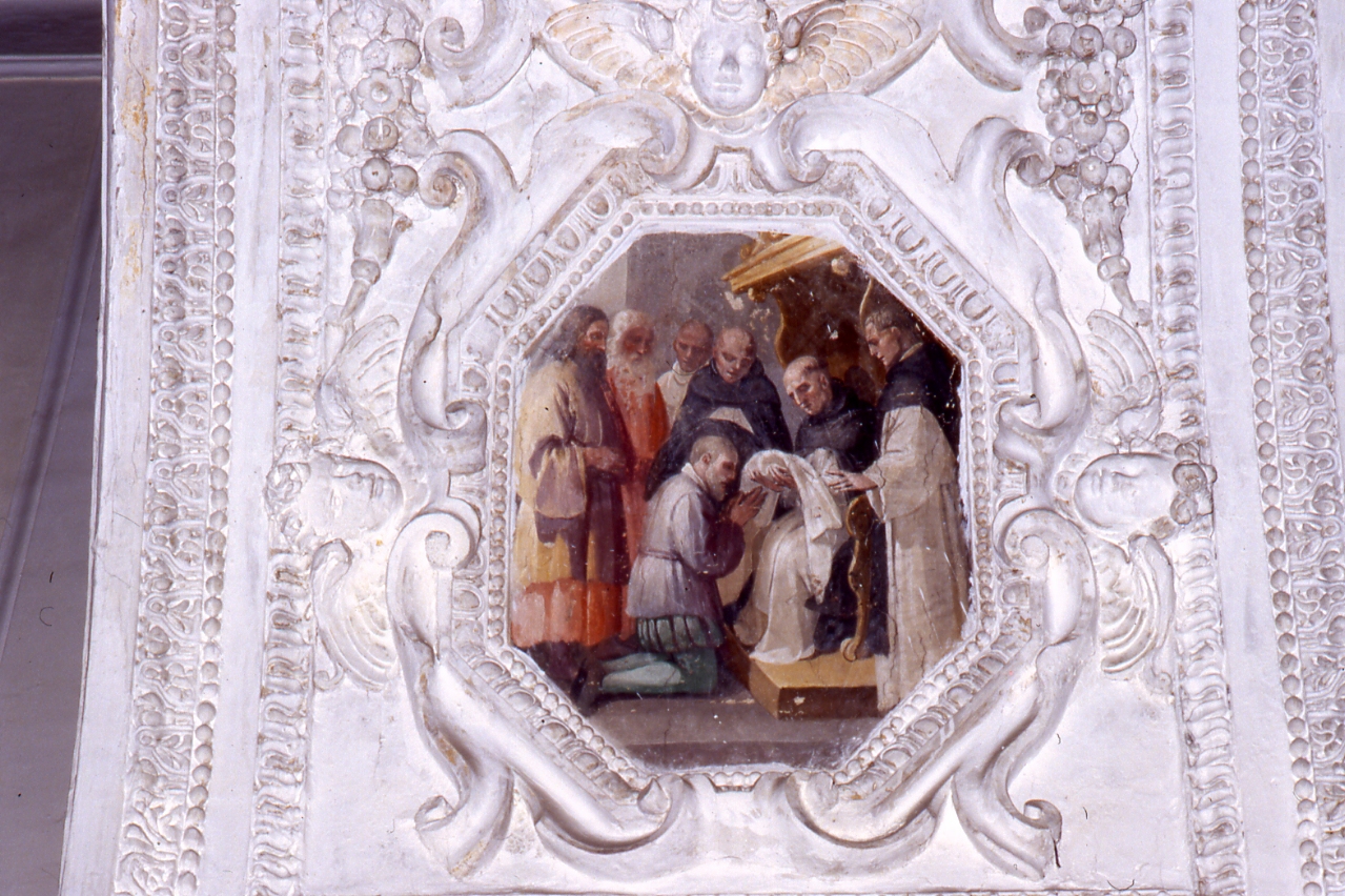 San Raimondo veste l'abito (dipinto, elemento d'insieme) di Azzolino Giovanni Bernardino (primo quarto sec. XVII)