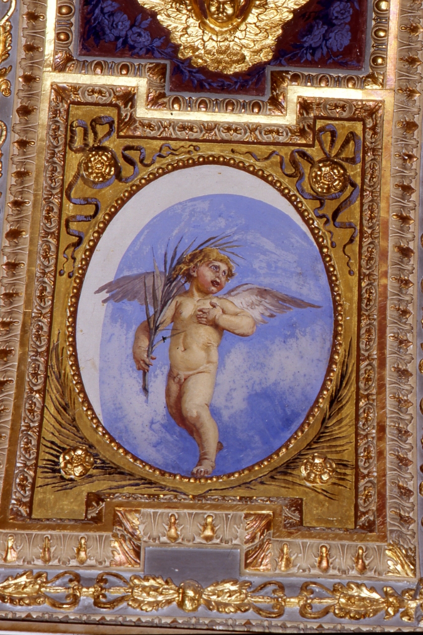 putto alato (dipinto, elemento d'insieme) di D'Agostino Gaetano (sec. XIX)