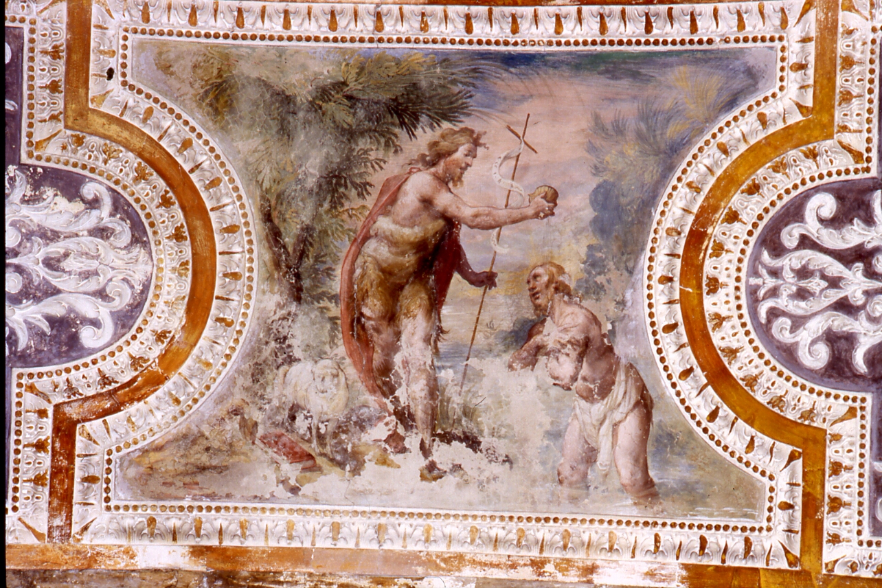 battesimo di Cristo (dipinto, elemento d'insieme) di Corenzio Belisario (sec. XVII)