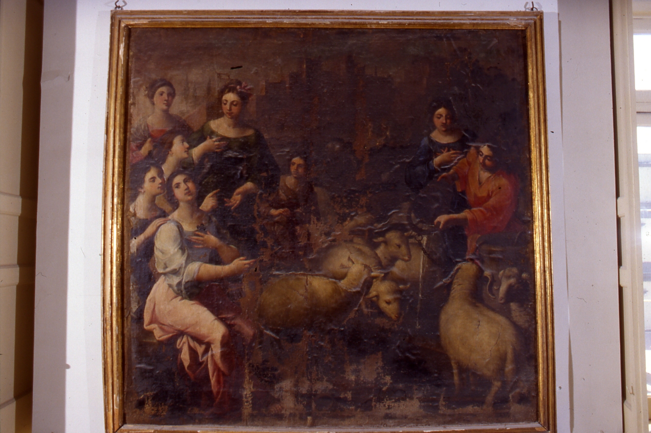 Giacobbe e Rachele al pozzo (dipinto) di Regolia Michele (seconda metà sec. XVII)