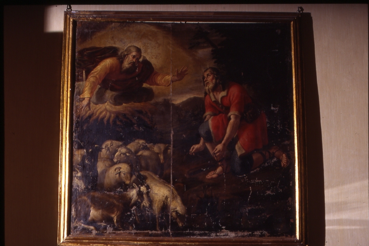 Mosè e il roveto ardente (dipinto) di Regolia Michele (seconda metà sec. XVII)