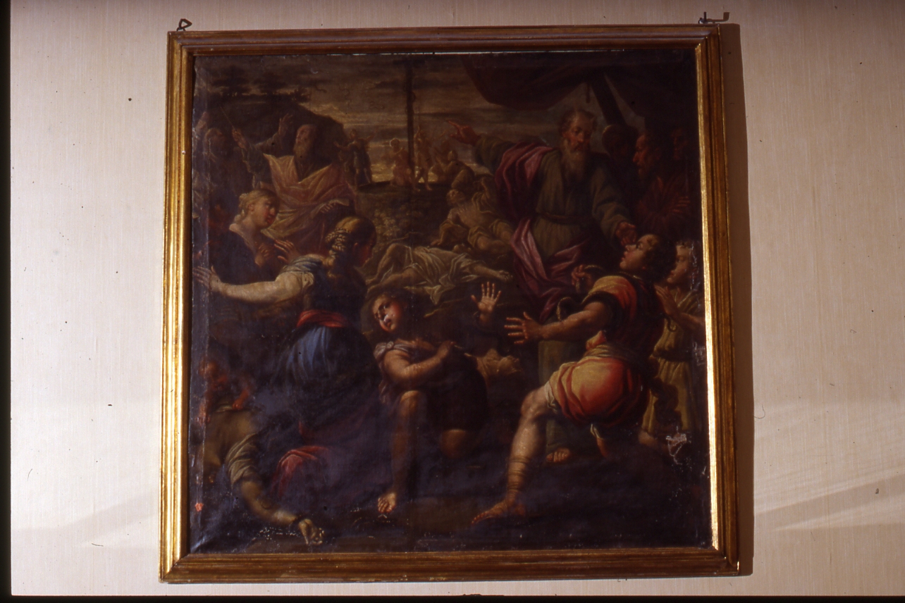 Mosè e il serpente di bronzo (dipinto) di Regolia Michele (seconda metà sec. XVII)