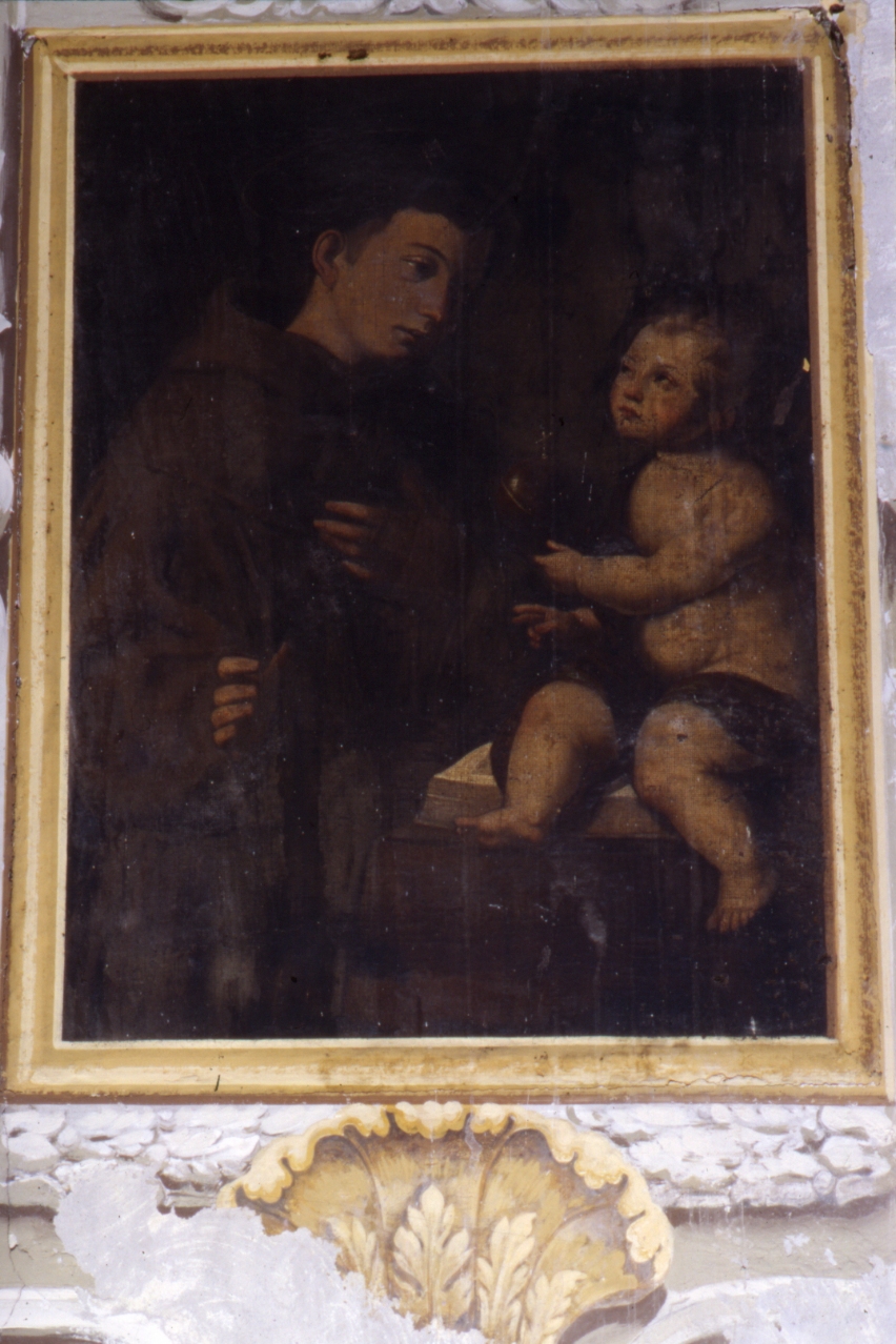 Sant'Antonio da Padova con il bambino (dipinto) - ambito napoletano (secondo quarto sec. XVIII)