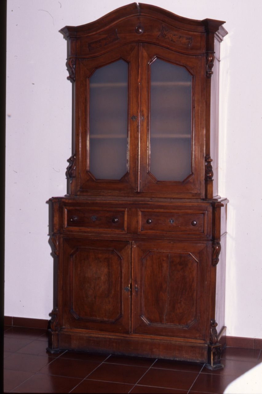 credenza con alzata - bottega napoletana (metà sec. XIX)