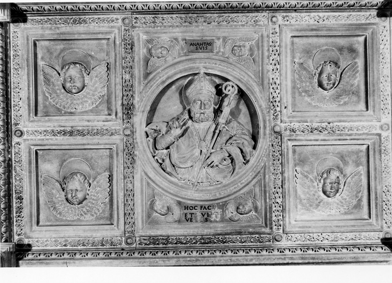 Sant'Atanasio (rilievo) - bottega dei Malvito (inizio sec. XVI)