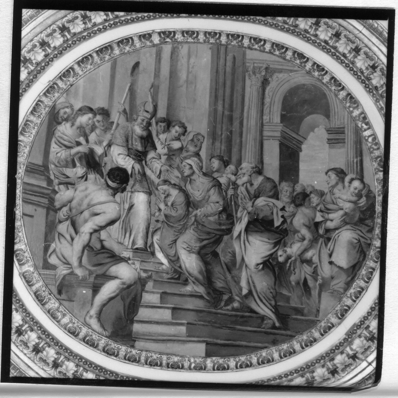 presentazione di Maria Vergine al tempio (dipinto) di De Luca Luigi (sec. XVII)