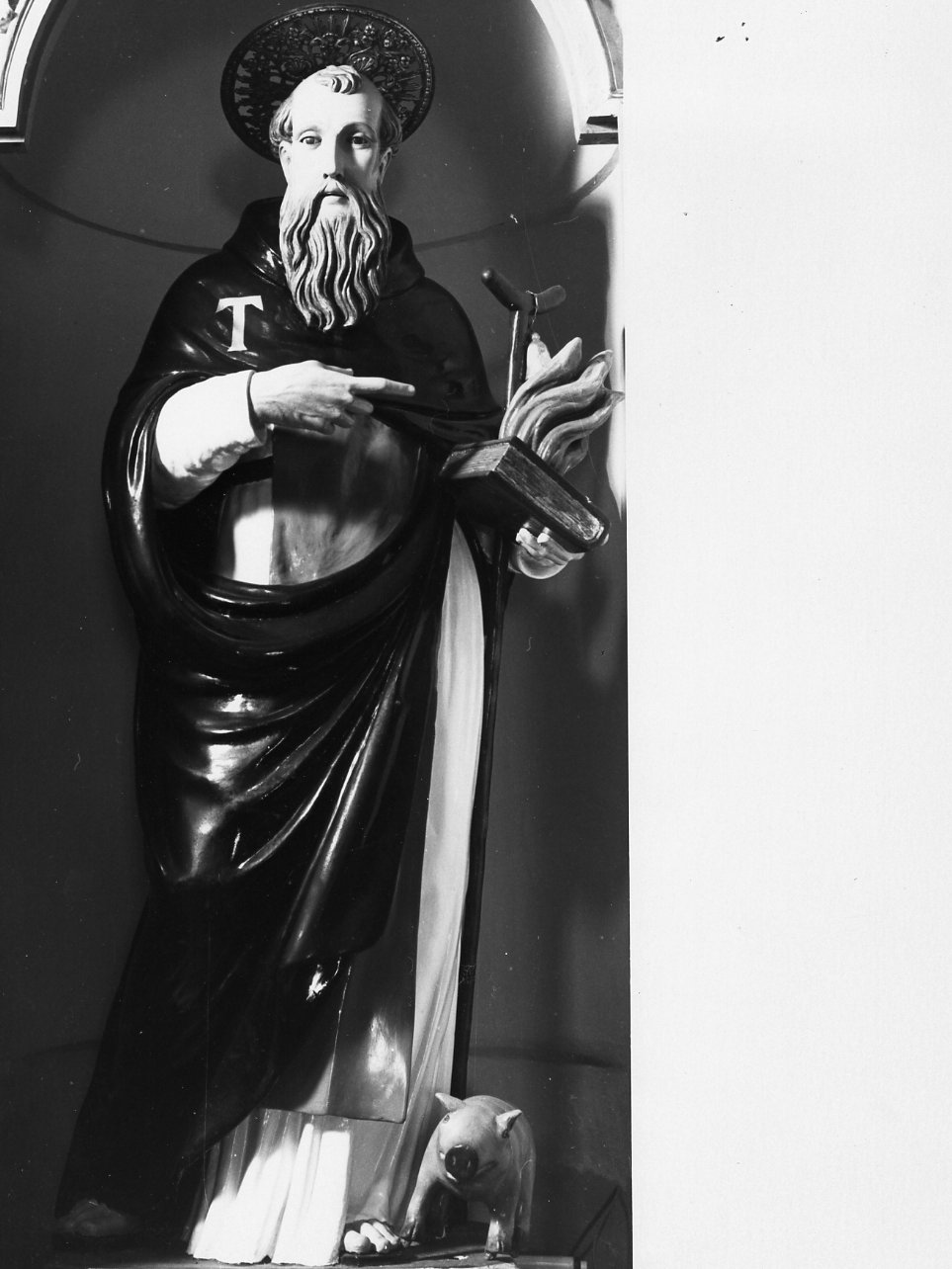 Sant'Antonio Abate (statua) - bottega napoletana (prima metà sec. XIX)