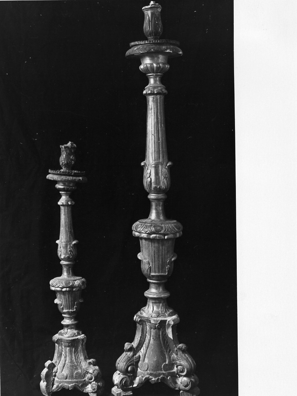 candelabro, serie - bottega napoletana (prima metà sec. XIX)