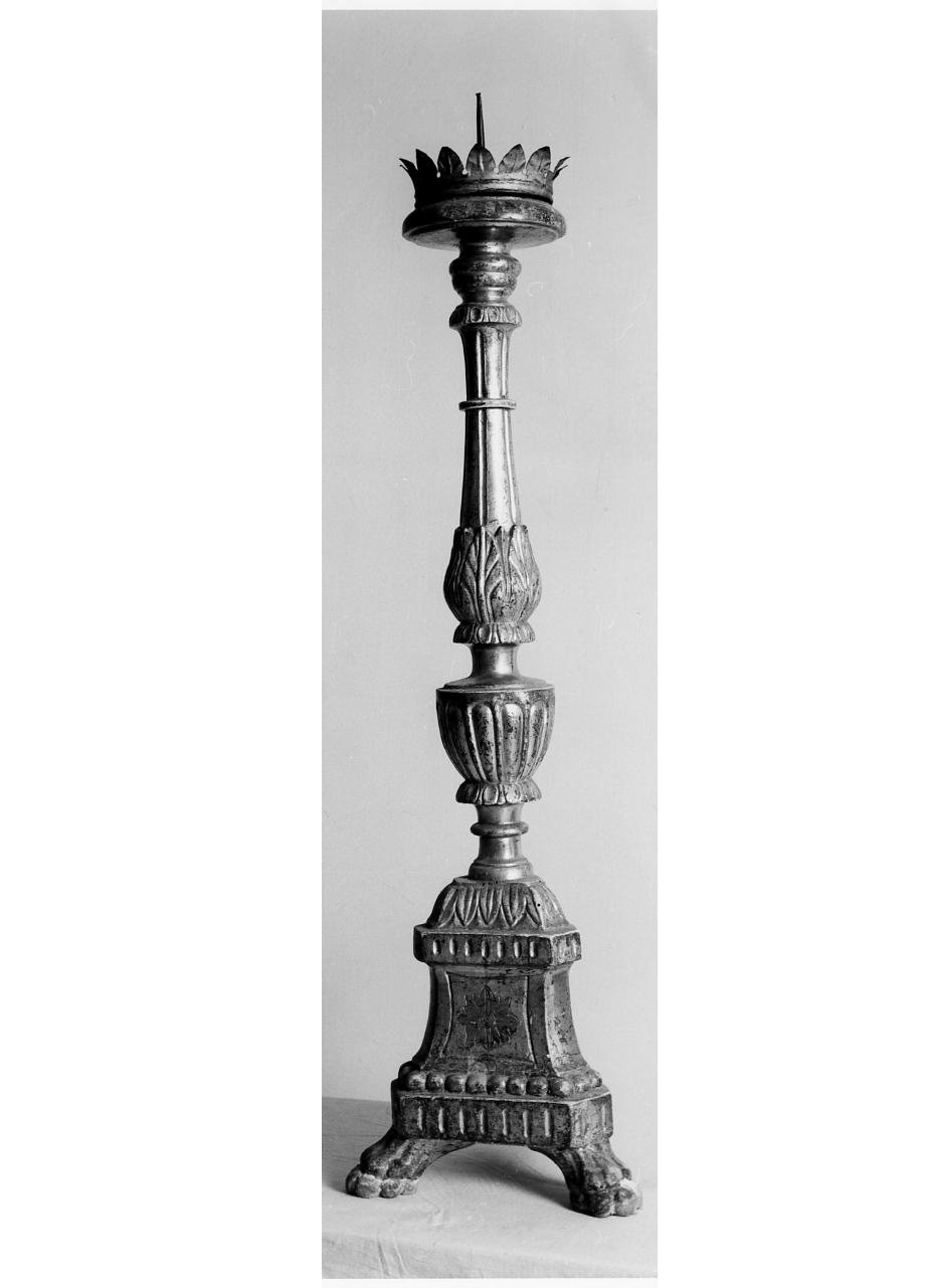 candelabro, serie - bottega napoletana (seconda metà sec. XVIII)