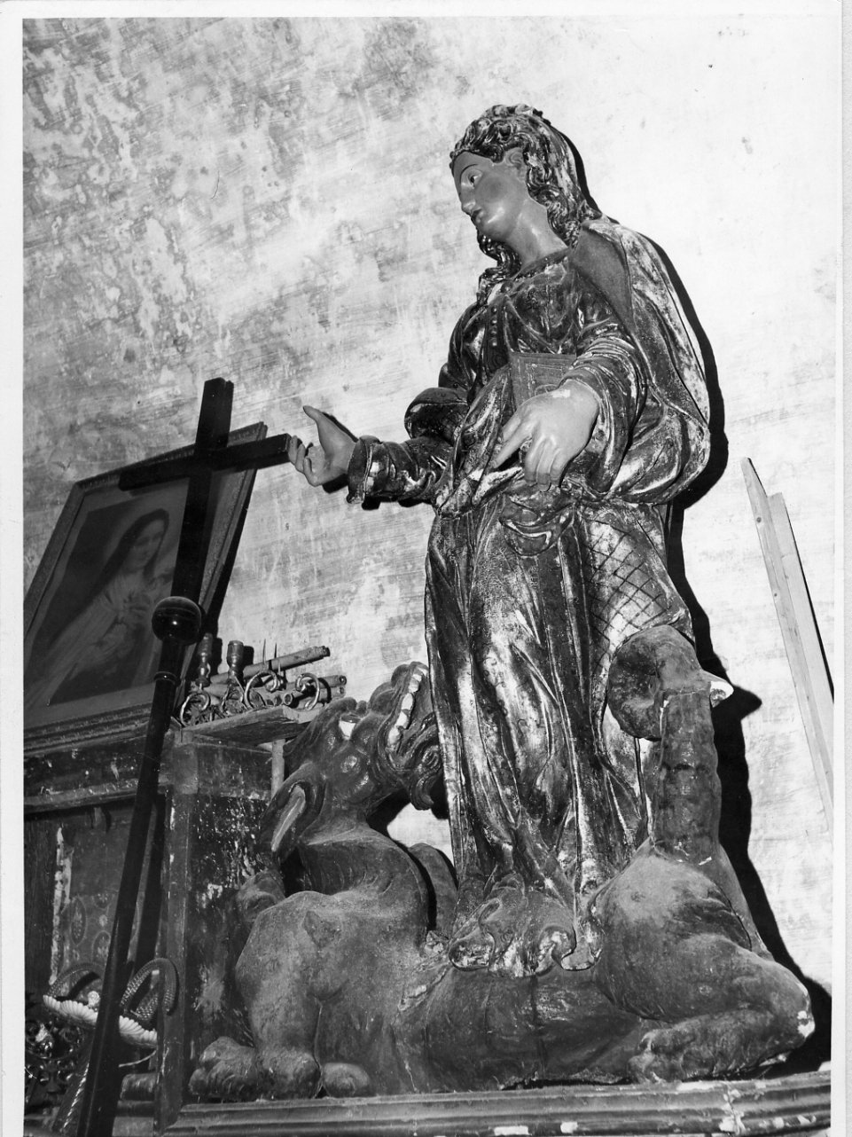 beata Margherita Colonna scaccia i demoni (statua) - bottega napoletana (metà sec. XVII)