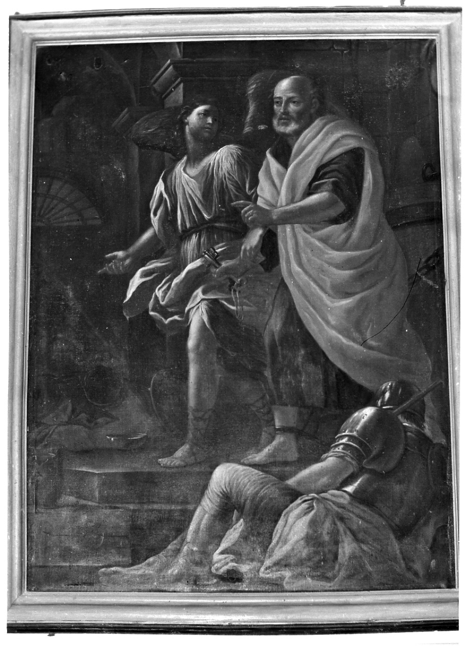 San Pietro liberato dal carcere da un angelo (dipinto) - ambito napoletano (metà sec. XVII)