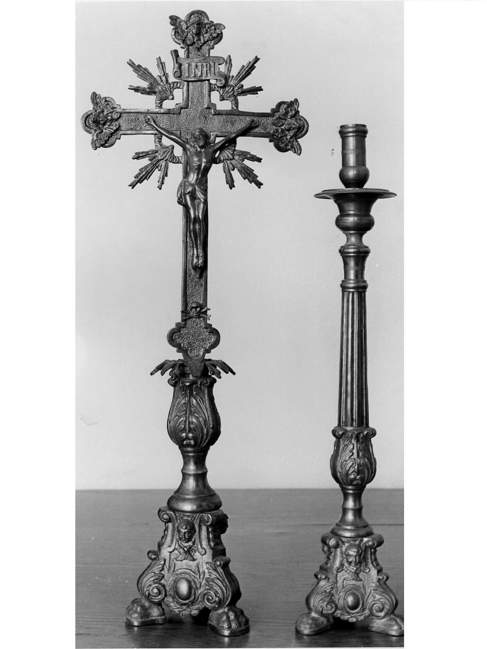 candelabro, serie - bottega napoletana (seconda metà sec. XIX)