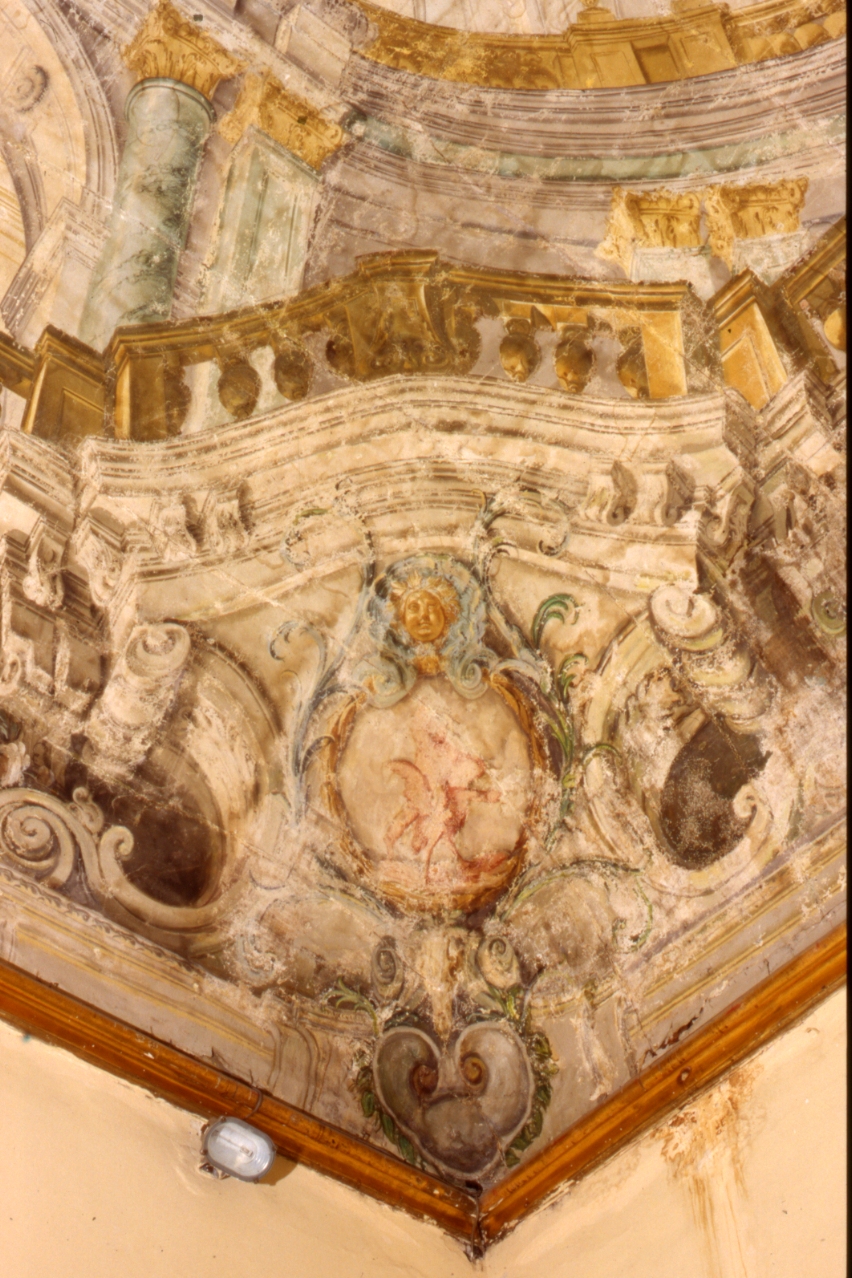 decorazione pittorica, frammento - ambito napoletano (fine sec. XVIII)