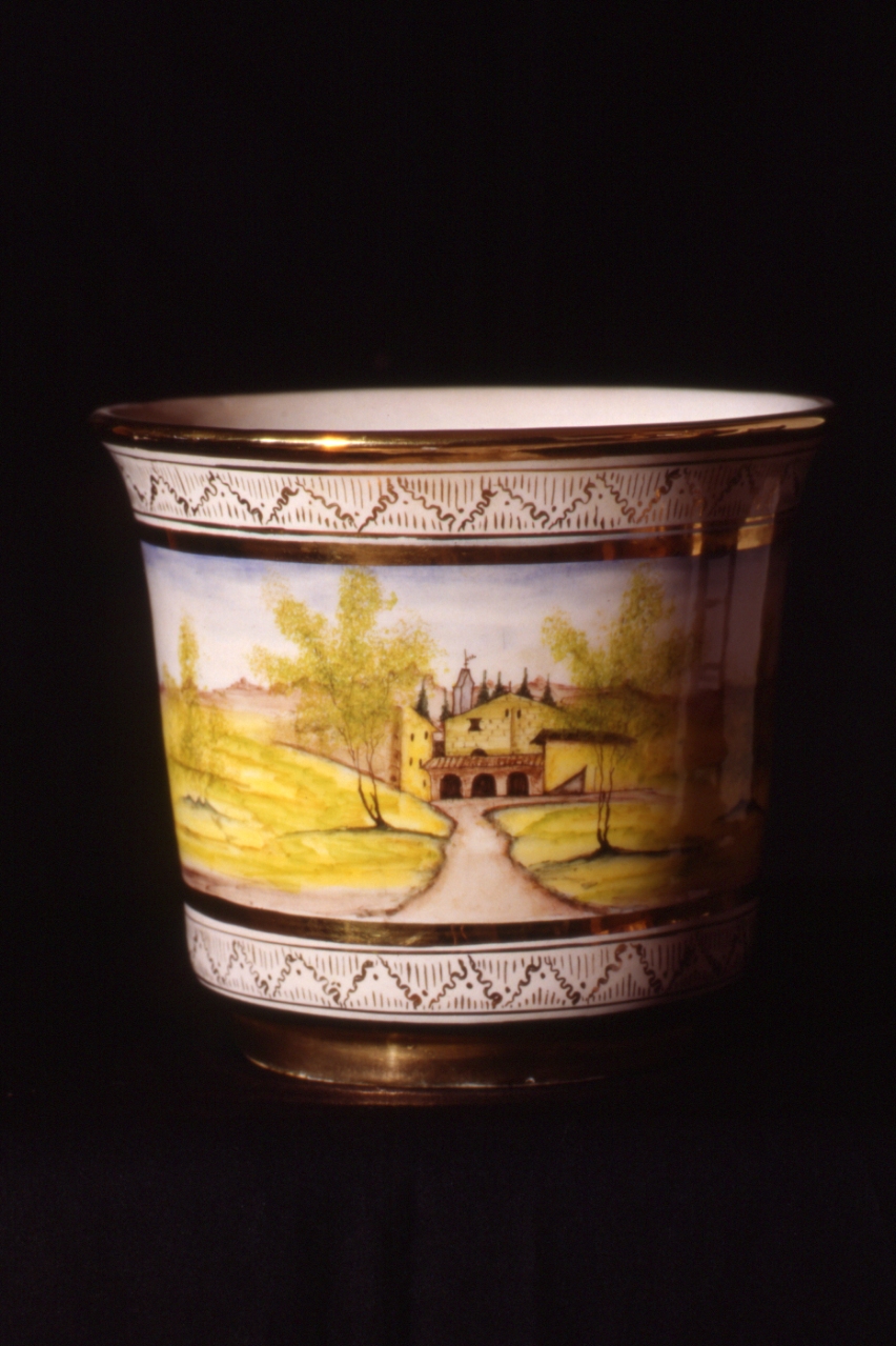 paesaggio (vaso) - bottega aretina (sec. XVIII)