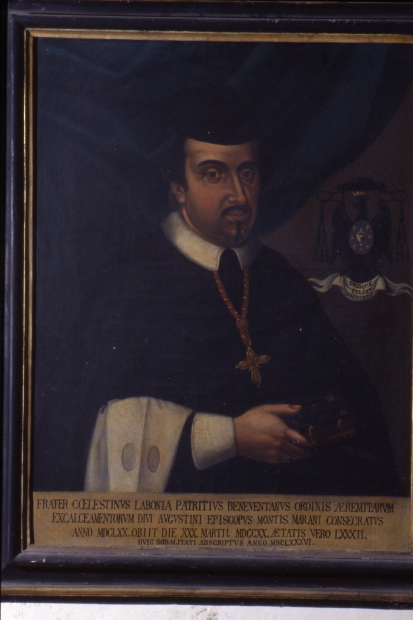 ritratto del vescovo Celestino Labonia (dipinto) - ambito napoletano (sec. XVIII)