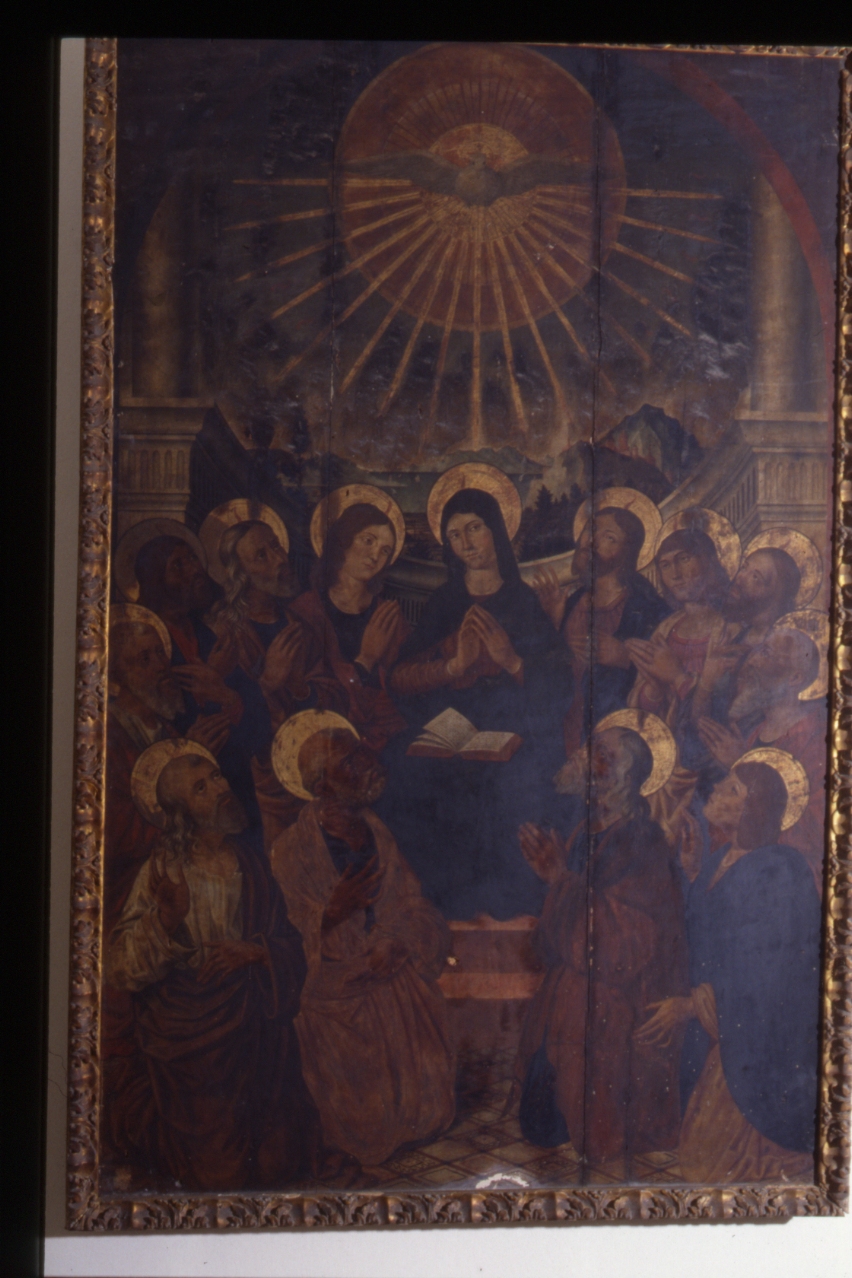 Pentecoste (dipinto) di Sabatini Andrea detto Andrea da Salerno (prima metà sec. XVI)