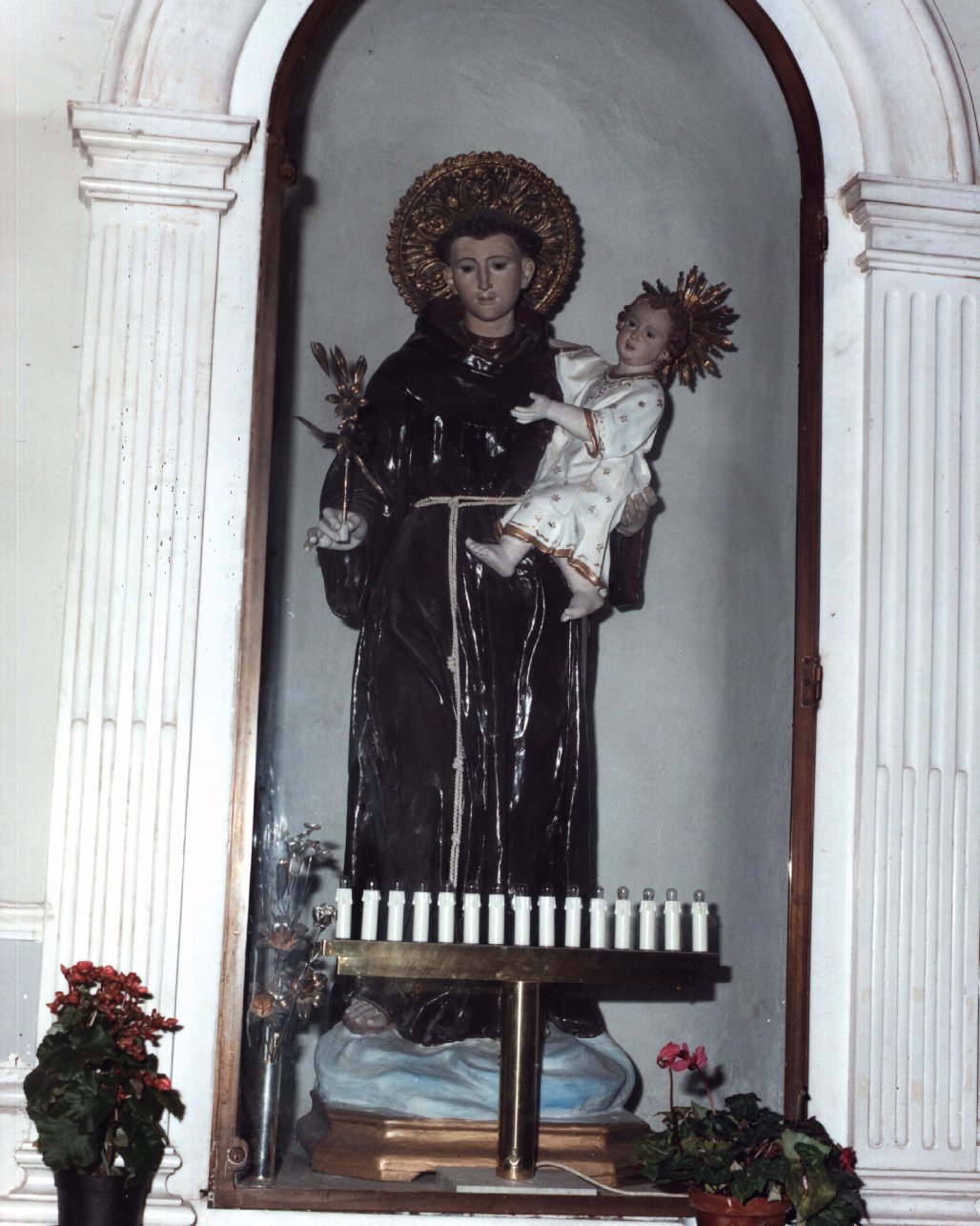 Sant'Antonio da Padova con il bambino (statua) - bottega napoletana (seconda metà sec. XIX)