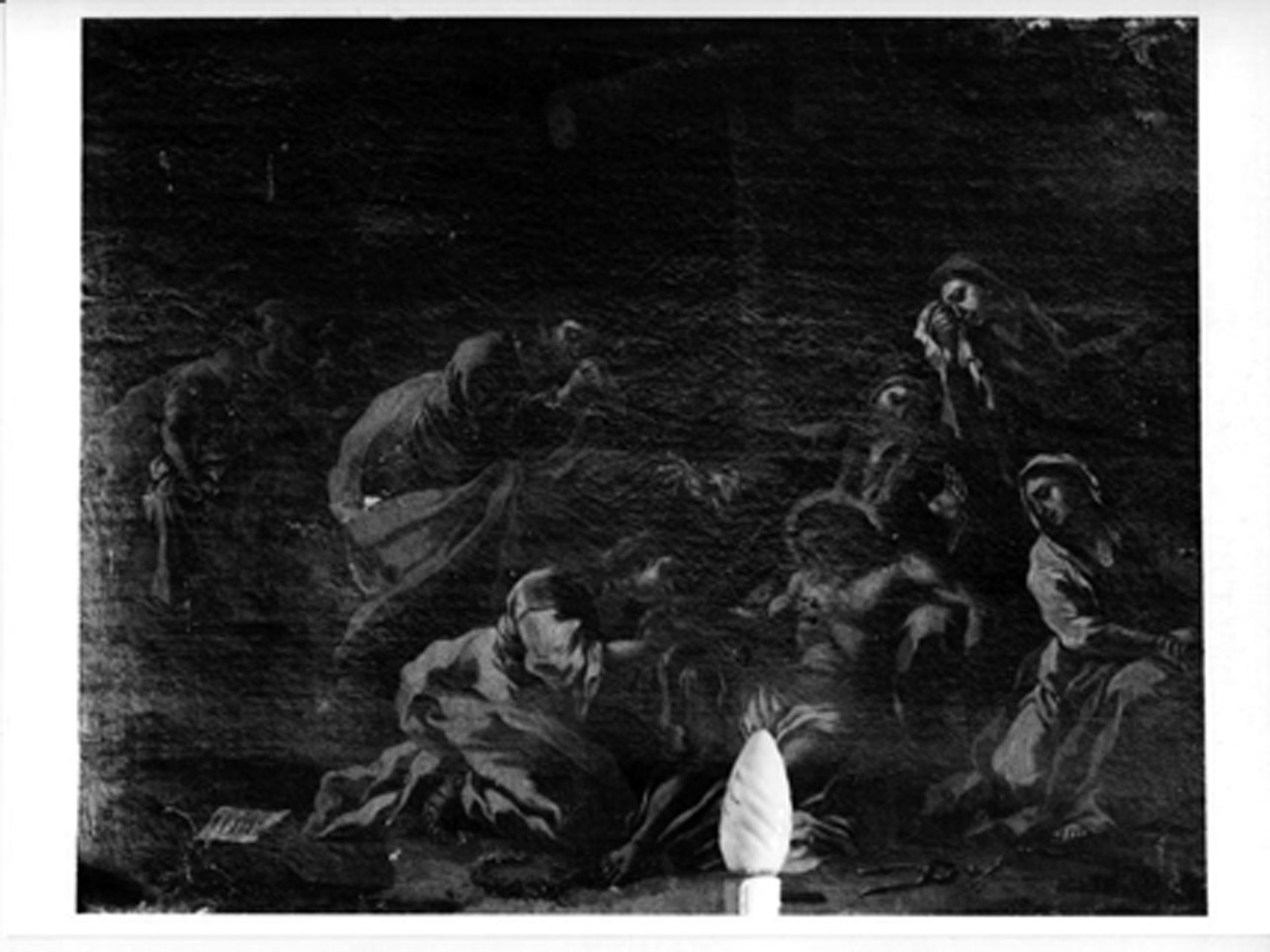 stazione XIII: Gesù deposto dalla croce (dipinto, elemento d'insieme) di Ceppaluni Filippo detto Muto (prima metà sec. XVIII)