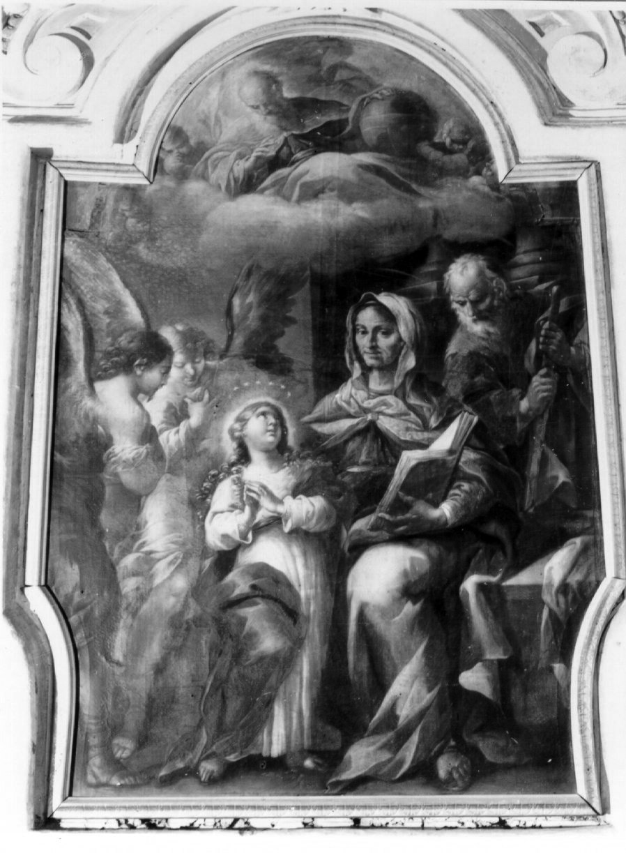 Maria Vergine bambina con Sant'Anna e San Gioacchino (dipinto) di Cenatiempo Gerolamo (prima metà sec. XVIII)