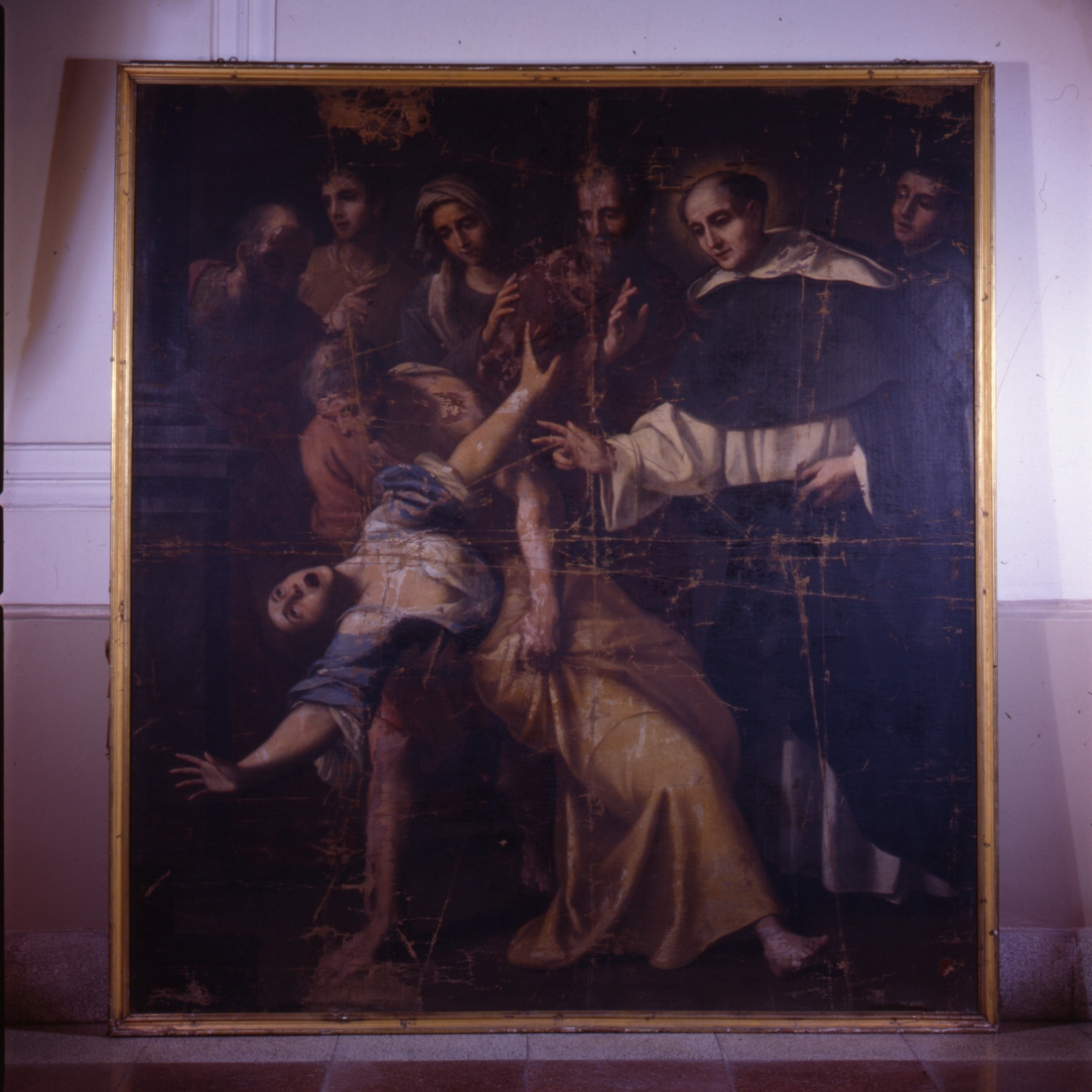 San Vincenzo Ferrer libera un'ossessa (dipinto) di Sannino Santillo (seconda metà sec. XVII)