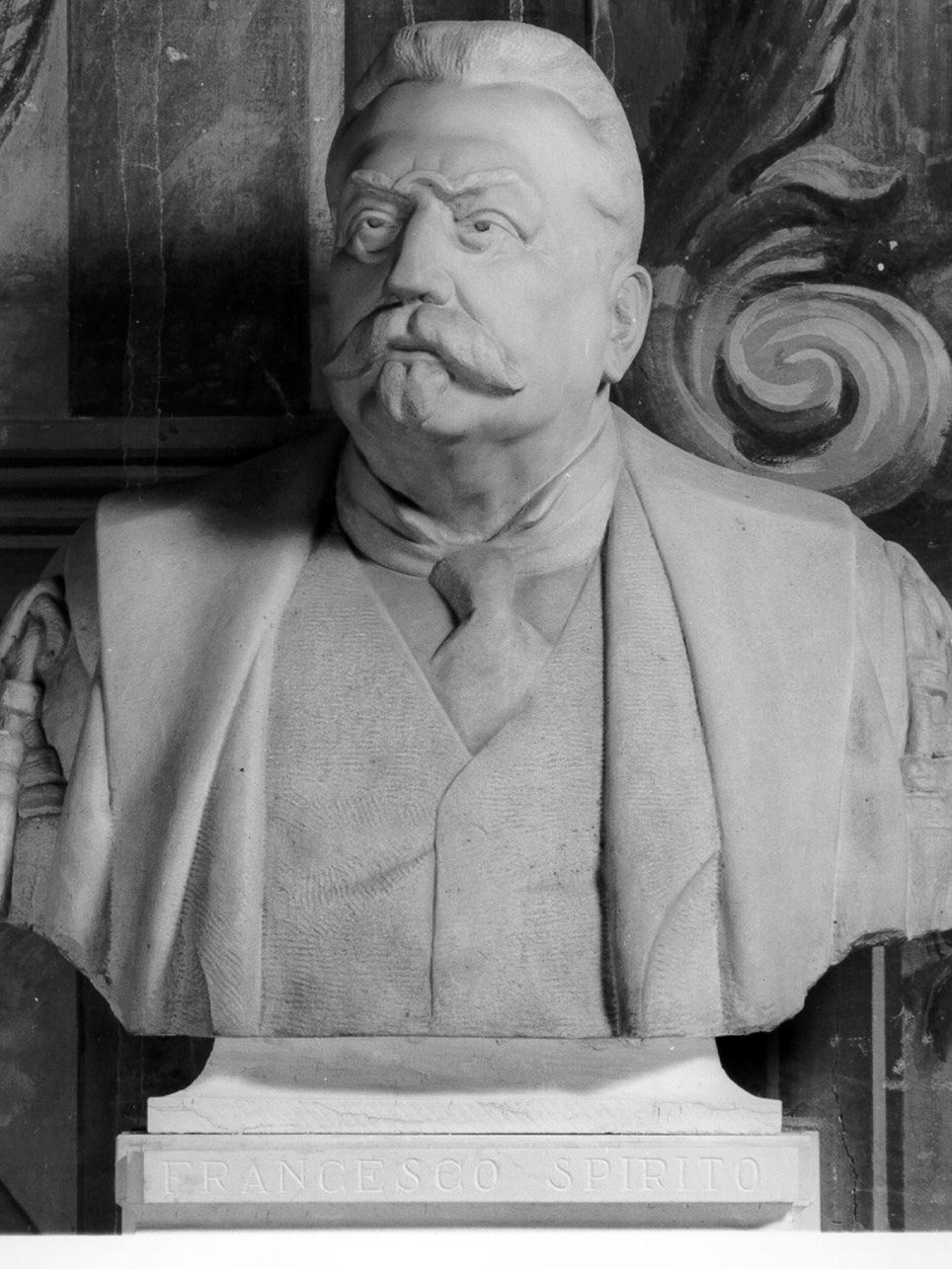 busto ritratto dell'avvocato Francesco Spirito (busto) - bottega napoletana (prima metà sec. XX)