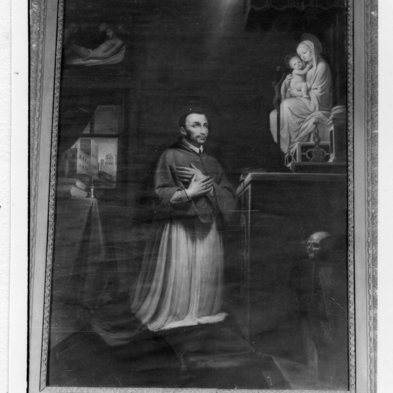 San Carlo Borromeo in meditazione (dipinto) di Azzolino Giovanni Bernardino (prima metà sec. XVI)