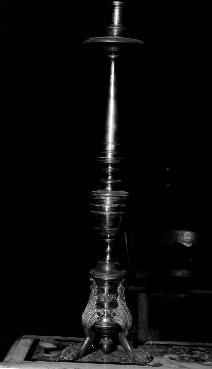 candelabro, serie - bottega napoletana (metà sec. XIX)