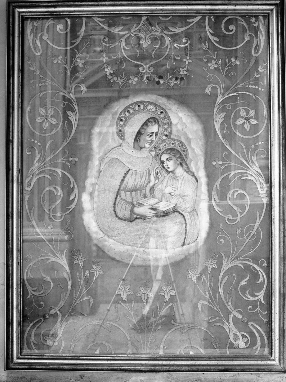 Maria Vergine bambina e Sant'Anna (pallio) - manifattura napoletana (prima metà sec. XX)