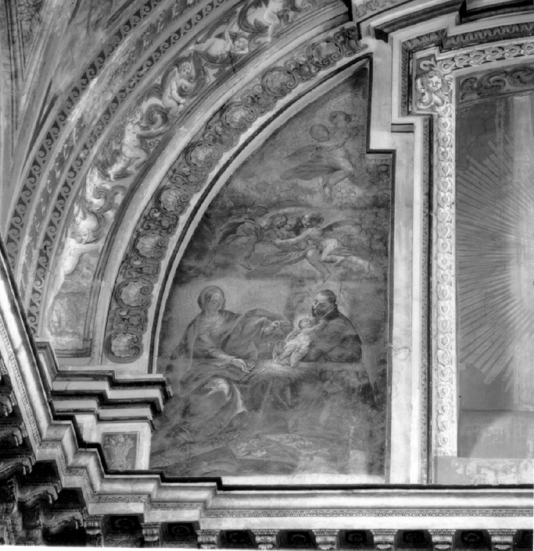 San Gaetano reca in braccio il Bambino Gesù alla presenza della Madonna (dipinto) di Beinaschi Giovan Battista (sec. XVII)