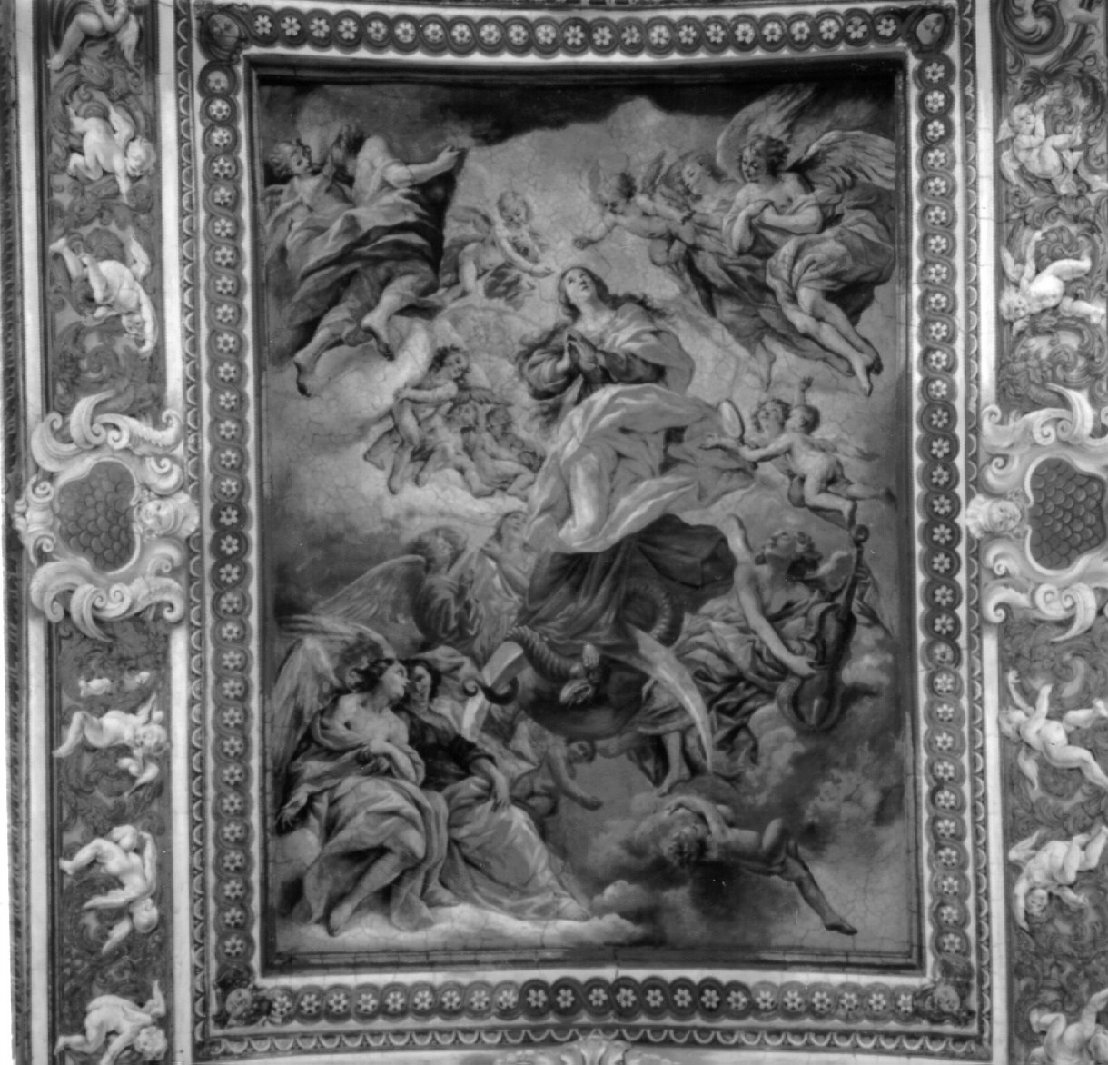 Madonna in gloria (dipinto) di Beinaschi Giovan Battista (sec. XVII)