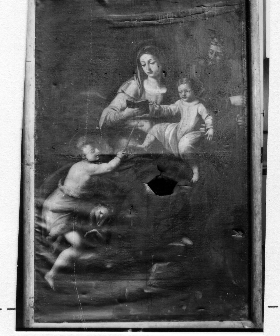 Sacra Famiglia con San Giovanni Battista bambino (dipinto) - ambito napoletano (seconda metà sec. XVII)