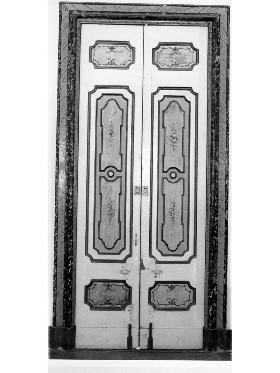 mostra di porta, serie - bottega napoletana (seconda metà sec. XVIII)