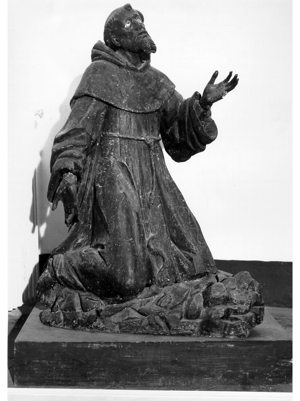 San Francesco d'Assisi riceve le stimmate (scultura, elemento d'insieme) - bottega napoletana (fine sec. XVII)