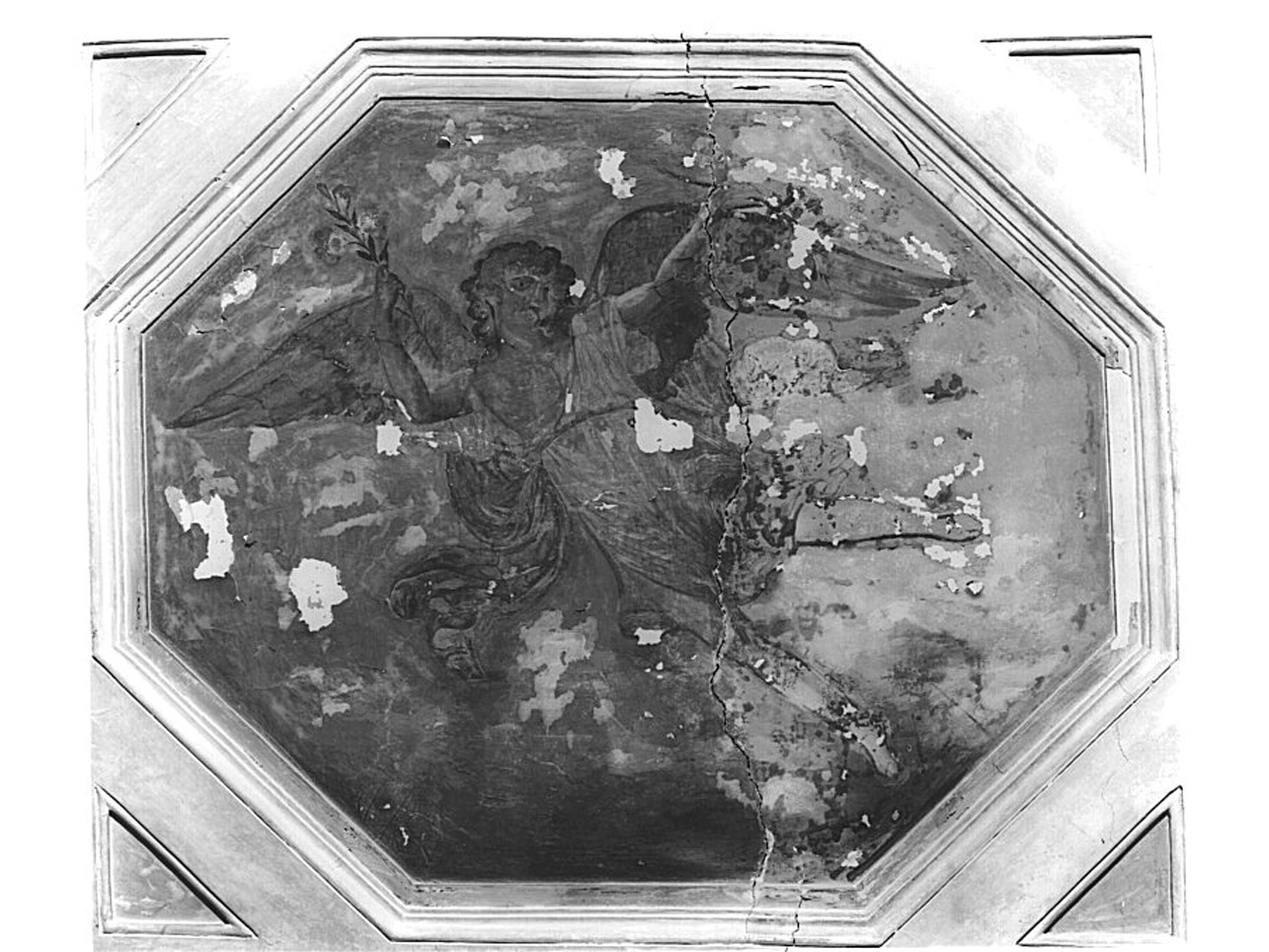 angelo in gloria (dipinto) - bottega napoletana (fine sec. XIX)