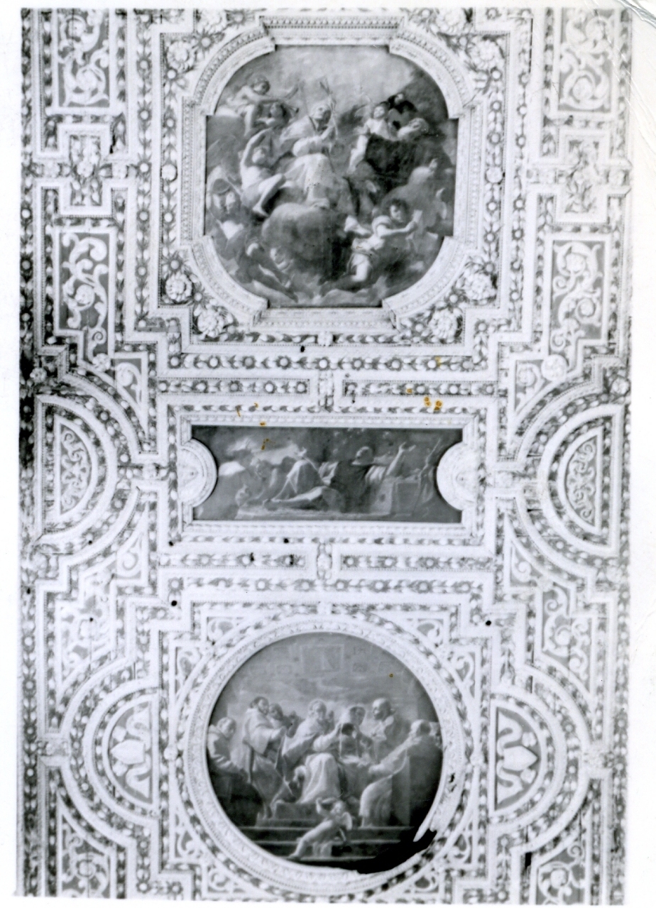 motivi decorativi vegetali/ cherubini (soffitto) - bottega napoletana (sec. XVII)