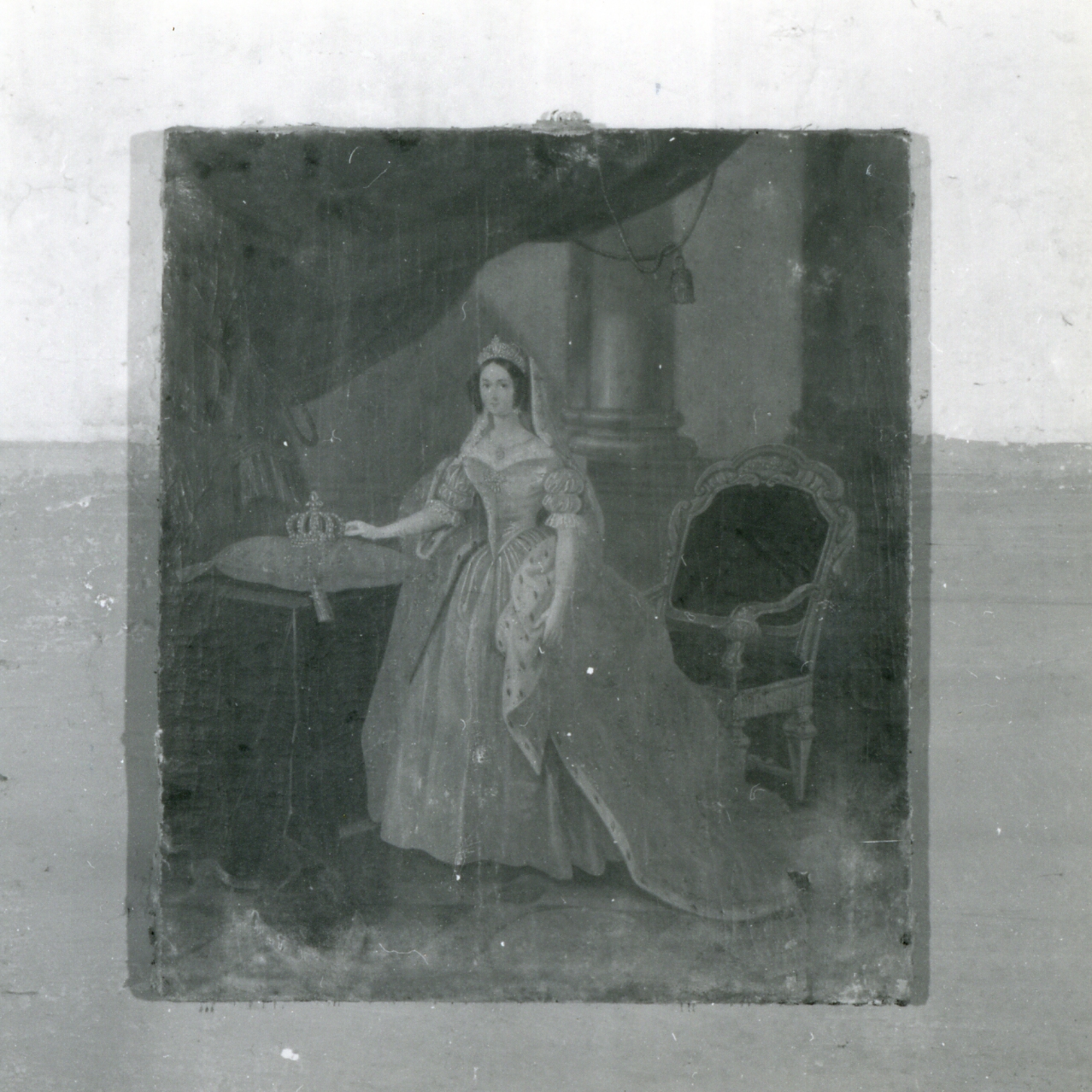 ritratto di regina (dipinto) - ambito napoletano (metà sec. XIX)