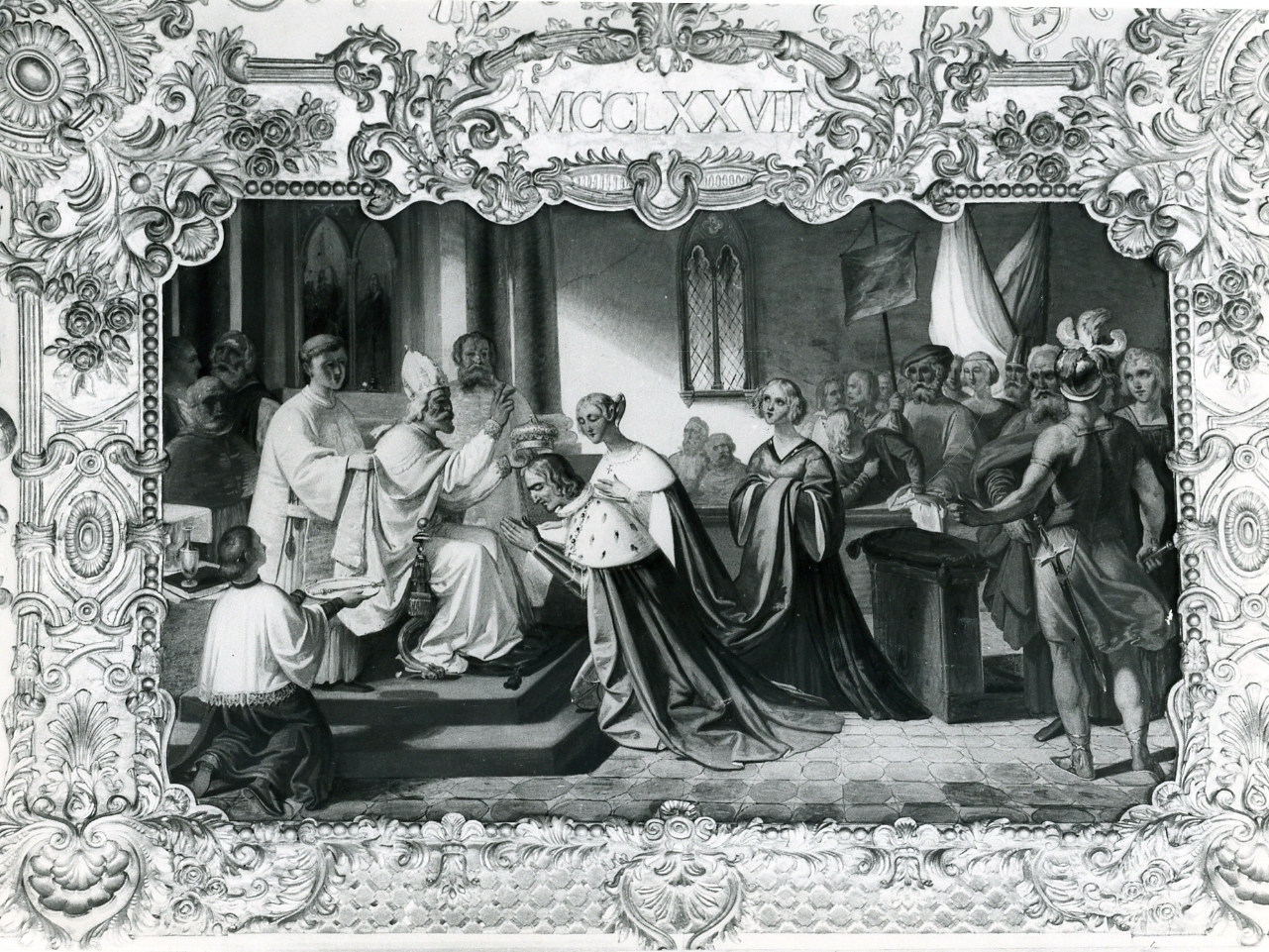 incoronazione di Carlo d'Angiò (dipinto) di Guerra Camillo (sec. XIX)
