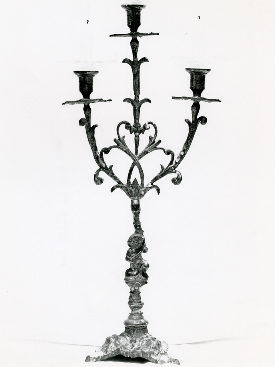 candelabro, serie - bottega napoletana (fine sec. XIX)