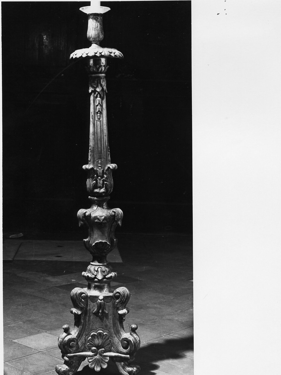 candelabro, serie - bottega napoletana (metà sec. XIX)