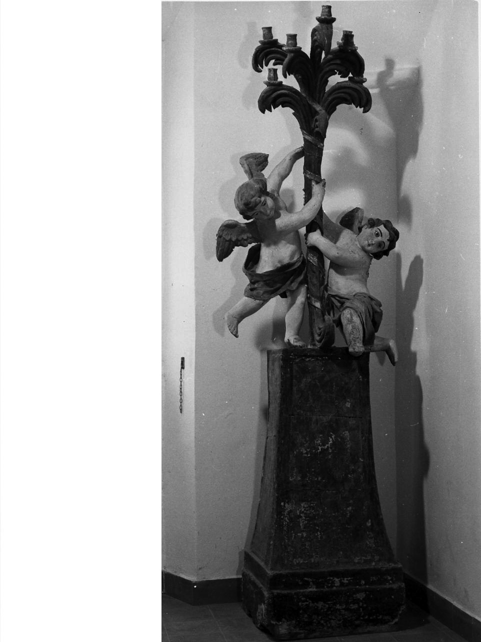 candelabro, serie - bottega napoletana (inizio sec. XIX)