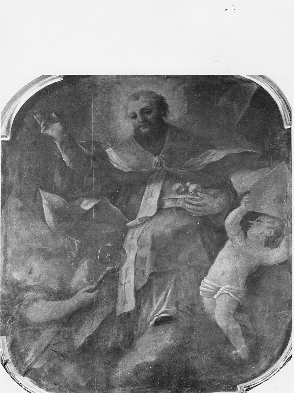 San Nicola di Bari (dipinto) di Malinconico Nicola (cerchia) (seconda metà sec. XVII)