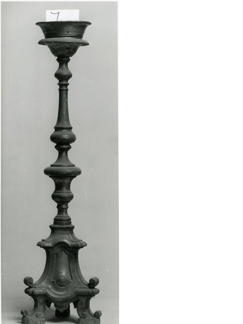 CANDELABRO D'ALTARE, SERIE - manifattura napoletana (TERZO QUARTO sec. XVIII)